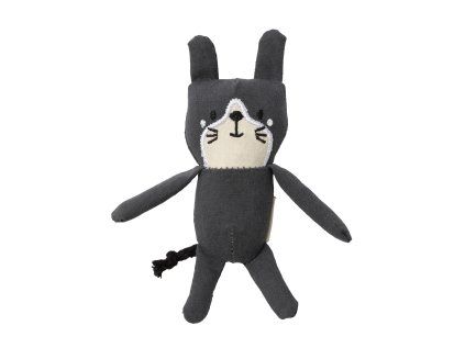 FuzzYard Life Cat plyšová hračka kočka šedá s šantou kočičí