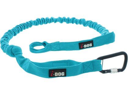 I-Dog ALM Opale vodítko s amortizérem silný pes, modré 240cm