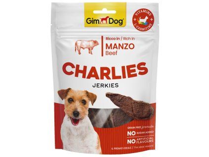 GIMDOG Charlies Jerkies hovězí 70g