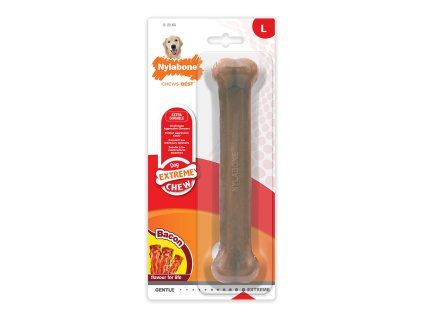 Nylabone hračka Extreme kost příchuť slanina L