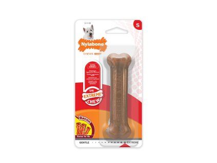 Nylabone hračka Extreme kost příchuť slanina S