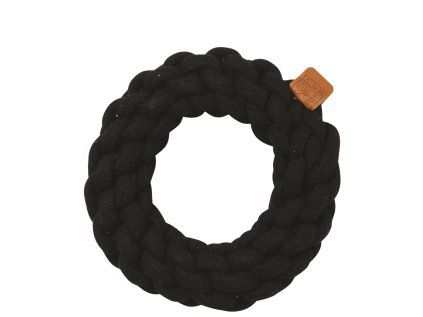 M-Pets Coto bavlněná hračka kruh černý 18 cm