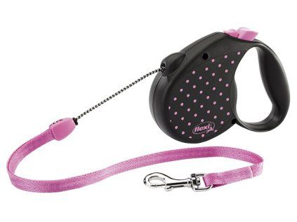 Flexi Color vodítko lanko růžové M 5m/20kg