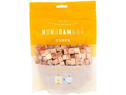 Huhubamboo kostky s kuřecím a treskou 250g