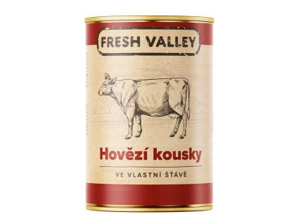 konzerva fresh valley hovezi kousky ve vlastni stave 400 g