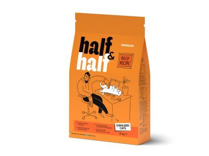 Half&Half Cat Sterilized hovězí 8 kg