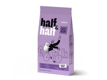 Half&Half Adult Medium Breed hovězí 12 kg