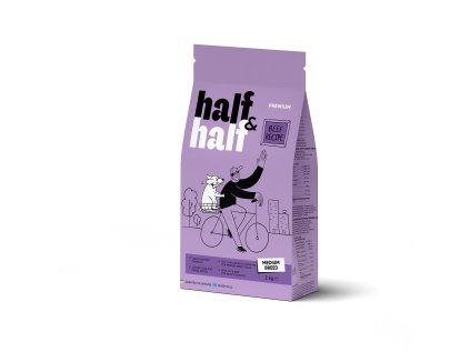 Half&Half Adult Medium Breed hovězí 2 kg