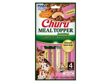 Churu Dog Meal Topper kuře s lososem 4x14 g
