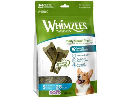WHIMZEES Soft dentální pamlsek pro psy S (7-12kg) 28ks