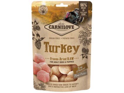 Carnilove Freeze-Dried Raw Turkey pamlsek pro psy 60g