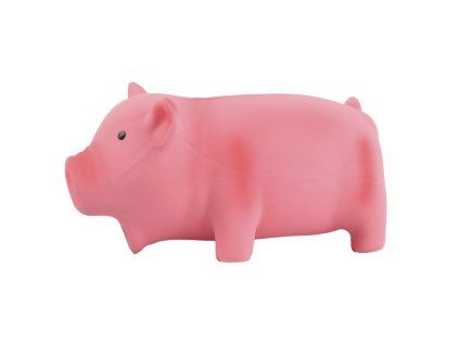 Huhubamboo pískací hračka pro psy latexové prasátko S 16cm