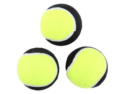 Huhubamboo hračka pro psy tenisák žlutý 7,6cm 3ks