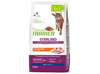 TRAINER Natural Cat Adult STERILIZED kruta 1,5kg