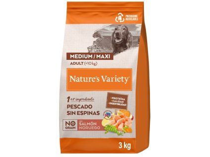 59970 1 nature s variety no grain pro stredni psy s lososem 3 kg