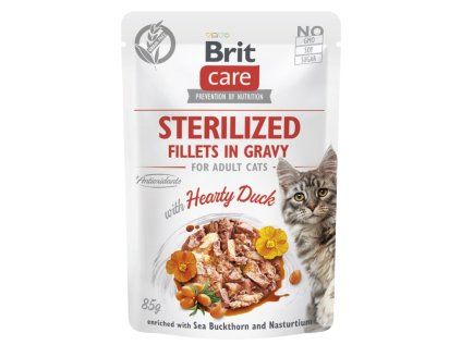 Brit Care Cat Sterilized Fillets in Gravy with Hearty Duck 85 g