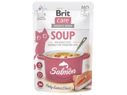 Brit Care Cat Soup with Salmon 75 g