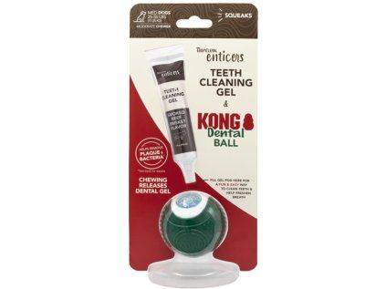 Tropiclean Enticers čistící gel na zuby pro psy s míčkem Kong M