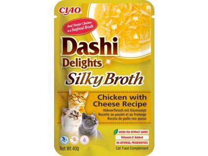 Kapsička Dashi Cat Delights Silky Broth kuře se sýrem 40g