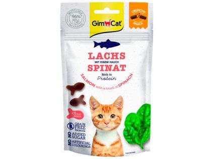GimCat Crunchy Snacks losos a špenát 50 g