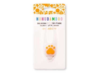 Huhubamboo silikonový přívěsek svítící oranžový