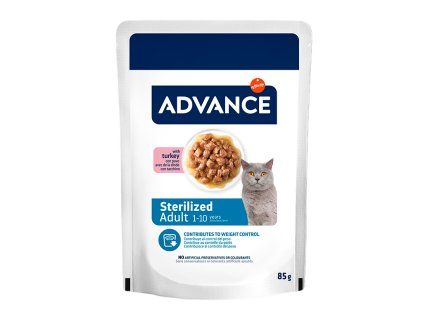 Kapsička pro sterilizované kočky ADVANCE Cat Sterilized krůtí 85 g