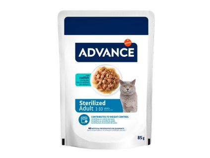 Kapsička pro sterilizované kočky ADVANCE Cat Sterilized treska 85 g