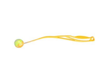 Vrhač míčků Huhubamboo s tenisákem 47 cm žlutý