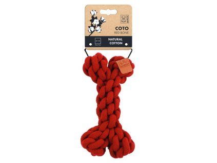 Bavlněná kost pro psy M-Pets Coto červená