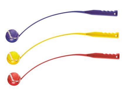 Vrhač míčků pro psy M-Pets s tenisákem 65 cm v různých barvách