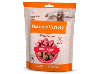 Lyofilizované hovězí kostky pro psy Nature’s Variety 50 g