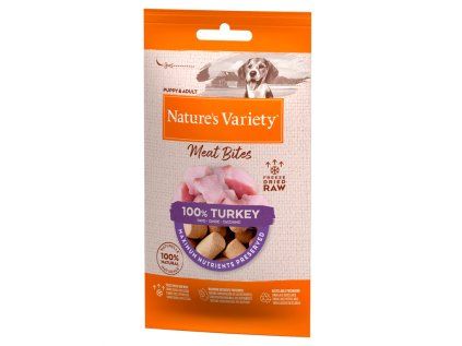 Lyofilizované krůtí kousky pro psy Nature's Variety 20 g