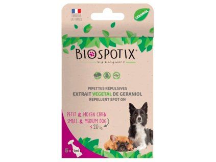 Repelentní spot-on pro psy Biogance Biospotix S-M