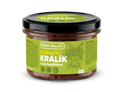Sklenice Fresh Valley velikonoční králík s pampeliškou